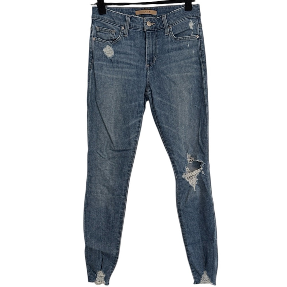 Joe’s Jeans Mid Rise Distressed Skinny Jeans